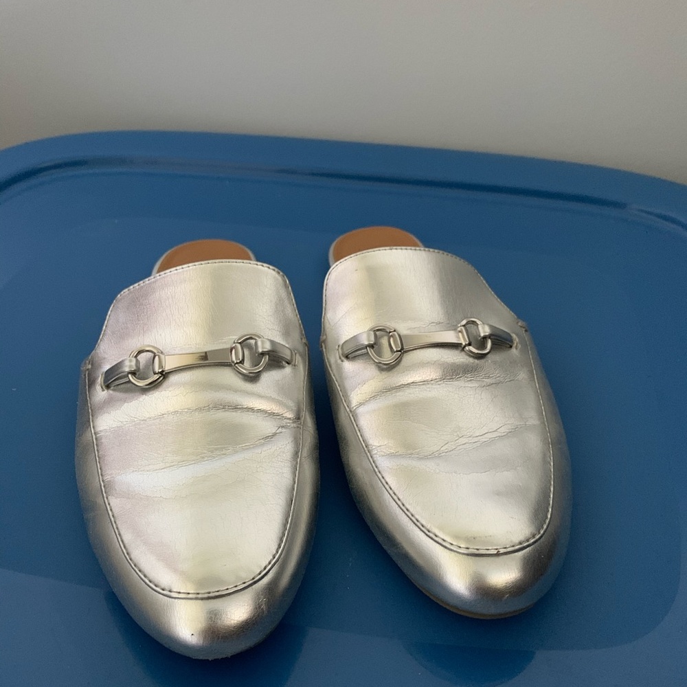 Silver Metallic Mules - Picture 3 of 3